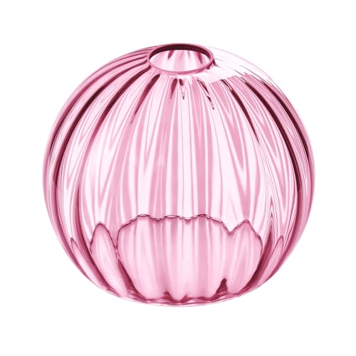 Image of Clear Glass Shade,Replacement Globe & Cover for Lighting Fixture, 8 inch Diameter, Replacement with 1.65 Inch Fitter for Wall Lamps Chandeliers or Ceiling Light (1, 8Inch - Pink Glass)