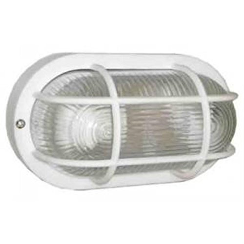 Aplique ovalado de aluminio con rejilla BLANCO E27 GSC 0700782