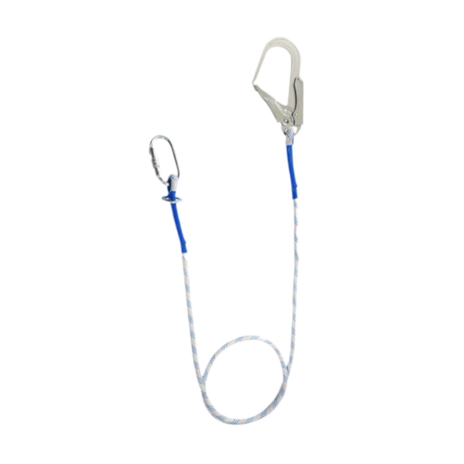 Qianly Lanyard Harnais Sécurité Travail Crochet Corde Outils Escalade Protection Polyester Acier Convient pour Électricien Plein Air Construction Taille1.8m
