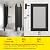 X-Large Aluminum Dog Door for Exterior, Cutout Size 14 1/2''W x 25 1/8''H, Heavy Duty Magnetic Double Flap for Extreme Weather, Energy-Efficient, Easy to Assemble, Lockable Panel Included, Black
