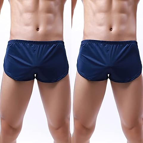 Eywlwaar Mens ModaL boxer briefs underwear 3 Pack, 2pack-royal Blue, Large Cover