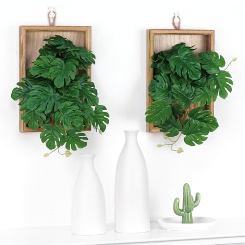 UBOSU Artificial Plants Wall Hanging Decor Monstera 3D Decorative Painting