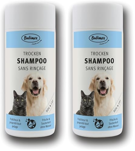 bubimex Shampoing Sec pour Chien, Chat et Petits Animaux (Lot de 2)