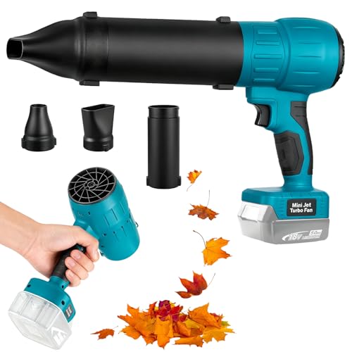 Behogan Akku Laubbläser für Makita 18V Akku, 130000RPM/Min Tragbarer Elektrischer Gebläse mit Düse und Verlängerungsrohr, Laubbläser, Gebläse, Mini Jet Dry Blower, Druckluftgebläse (Keine Batterie) Behogan Akku Laubbläser für Makita 18V Akku, 130000RPM/Min Tragbarer Elektrischer Gebläse mit Düse und Verlängerungsrohr, Laubbläser, Gebläse, Mini Jet Dry Blower, Druckluftgebläse (Keine Batterie)