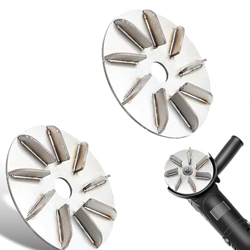 CHCTD - Pig Hair Removal Tool, Labor-Saving Pig Hair Remover Scraper Disc, 9-Gear Stainless Steel Depilatory Disc for 100mm Angle Grinder, Thickened Depilatory Disc for Efficient Poultry Processing (2pcs)