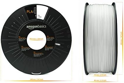 Amazon Basics PLA 3D Printer Filament, 1.75mm, Red, 1 kg Spool