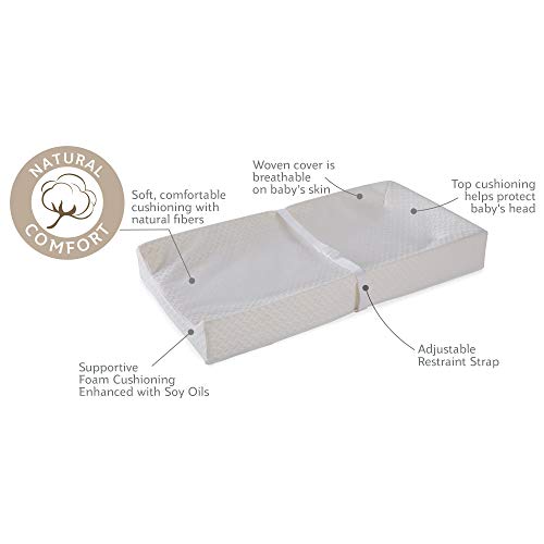 Sealy Cotton Comfort Waterproof 3-Sided Contoured Baby Diaper Changing Pad For Dresser Or Changing Table - White, 32” X 16” #TOP3