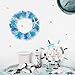 Sea Glass Wreath - Handmade 8.5 Inch Beach Wreath, Coastal Style Christmas Decor Wreaths for Home Decor, Door, Window, Kitchen Cabinet, Chair and Wall (Blue)