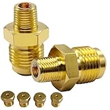 MCAMPAS Propane Gas Jet #57 Brass Orifice Replacement for Bayou Classic 5235 Orifice Connector, Brass Tube Fitting 3/8