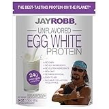 Jay Robb Unflavored Egg White Protein Powder, Low Carb, Keto, Vegetarian, Gluten Free, Lactose Free, No Sugar Added, No Fat, No Soy, Nothing Artificial, Non-GMO, Best-Tasting (24 oz, Unflavored)