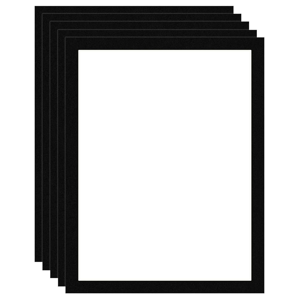 Procut Global 70x90cm Black Picture Mounts Board to Fit 80x60cm Aperture Size - Photo Mount Card Ideal for Prints, Artwork, Crafts & Certificates - Sizes & Colors Available - Pack of 5 โ image 1