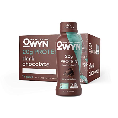 OWYN 100-Percent Vegan Plant-Based Protein Shake, Dark Chocolate, Ready To Drink, Dairy-Free, Gluten-Free