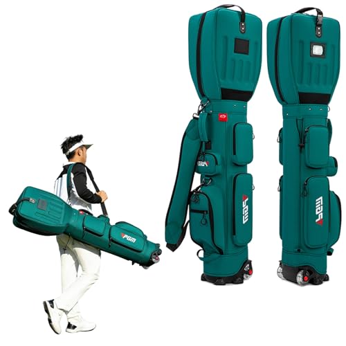 RIFWOVE �X�^���h�S���t�o�b�O ���j�Z�b�N�X �����^�тɕ֗��ȑ�e�� �����Y ���f�B�[�X �v�[���[�t���S���t�o�b�O �h���ϖ� ��e�� ���@�\ �i�C������ �h�� �y�� �L���X�^�[�t���S���t�P�[�X Golf Club Bag(Green)