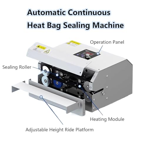 Macchina di sigillamento continua della banda del sacchetto, macchina commerciale del sigillatore della banda con controllo della temperatura digitale, sigillatrice orizzontale del sacchetto con