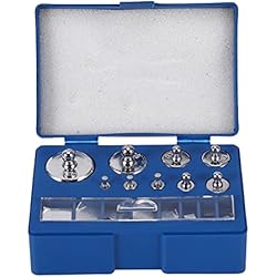 Pesos de Calibración, Juego de 17 Pesas de Calibración de Precisión, 10 mg-100 g (Total 211,1 g), acero No.45, para Balanza de Joyería Digital Pesas de Laboratorio de Ciencias