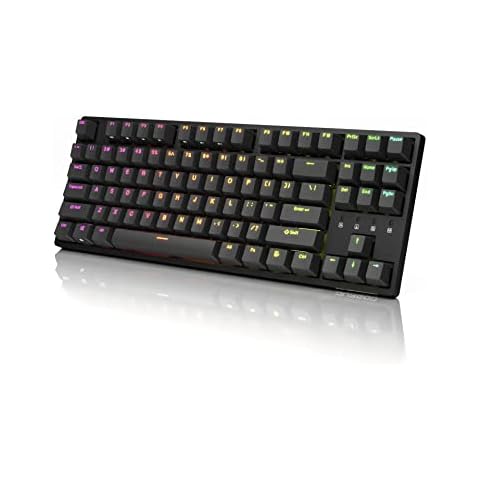 DURGOD Taurus k320 Nebula TKL RGB Mechanical Gaming Keyboard - 87 Keys - NKRO - USB Type C (Cherry Red) Cover