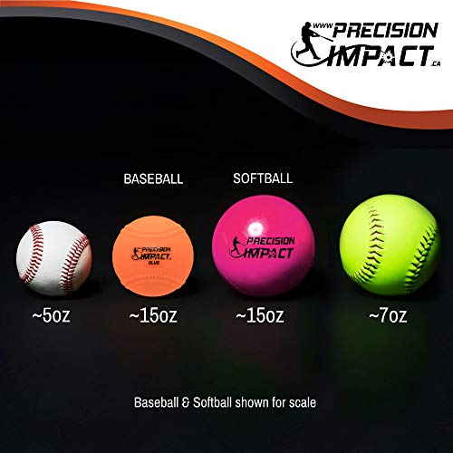 Precision Impact Slugs with Laces: Heavy Weighted 15oz Baseballs for Hitting; with 1-Year Warranty (6-Pack) - Thumbnail 4