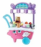 LeapFrog 600753 Scoop & Learn Ice Cream Cart, Pink, Pretend Toddler Toy for Role Play Food and Magic Ice Cream Scooper Scoop/Learn Cart Set, English Version
