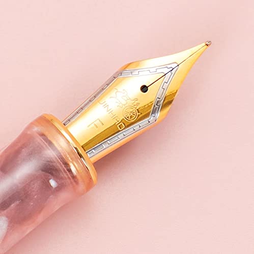 Amazon | JINHAO 万年筆 ローズゴールドメッキ 細字 滑らかな書き心地