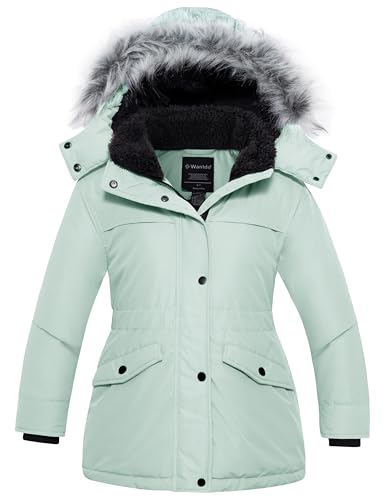 Image of Wantdo Girls' Long Winter Coat Waterproof Puffer Jacket Warm Parka Hooded