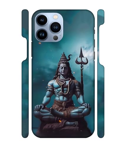 Image of Lord ''Mahadev'' Printed Hard Mobile Back Cover & Case for iPhone 13 Pro (6.1 inch), Designer | Protective & Premium Cover & Case
