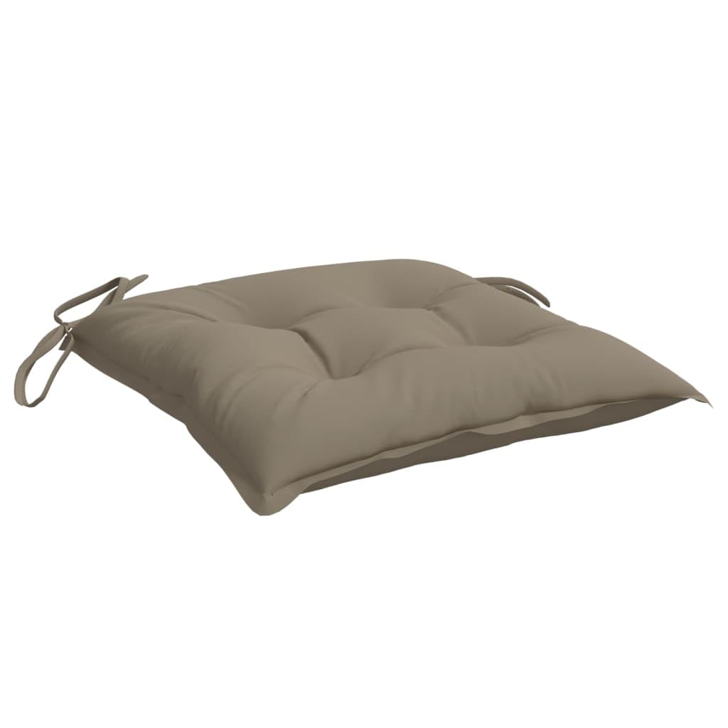 vidaXL Lot de 4 Coussins de Palette, Galette de Siège Imperméable, Coussin de Jardin, Décoration d'Extérieur Terrasse, Taupe 50x50x7 cm Tissu Oxford