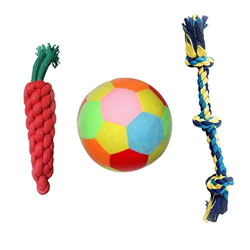 3 Knot Puppy Rope and Chew Toy and Ball - Combo of 3 |Rattle Ball | 3 Knot | Carrot | (B08V5HH19Z) Amazon Price History, Amazon Price Tracker