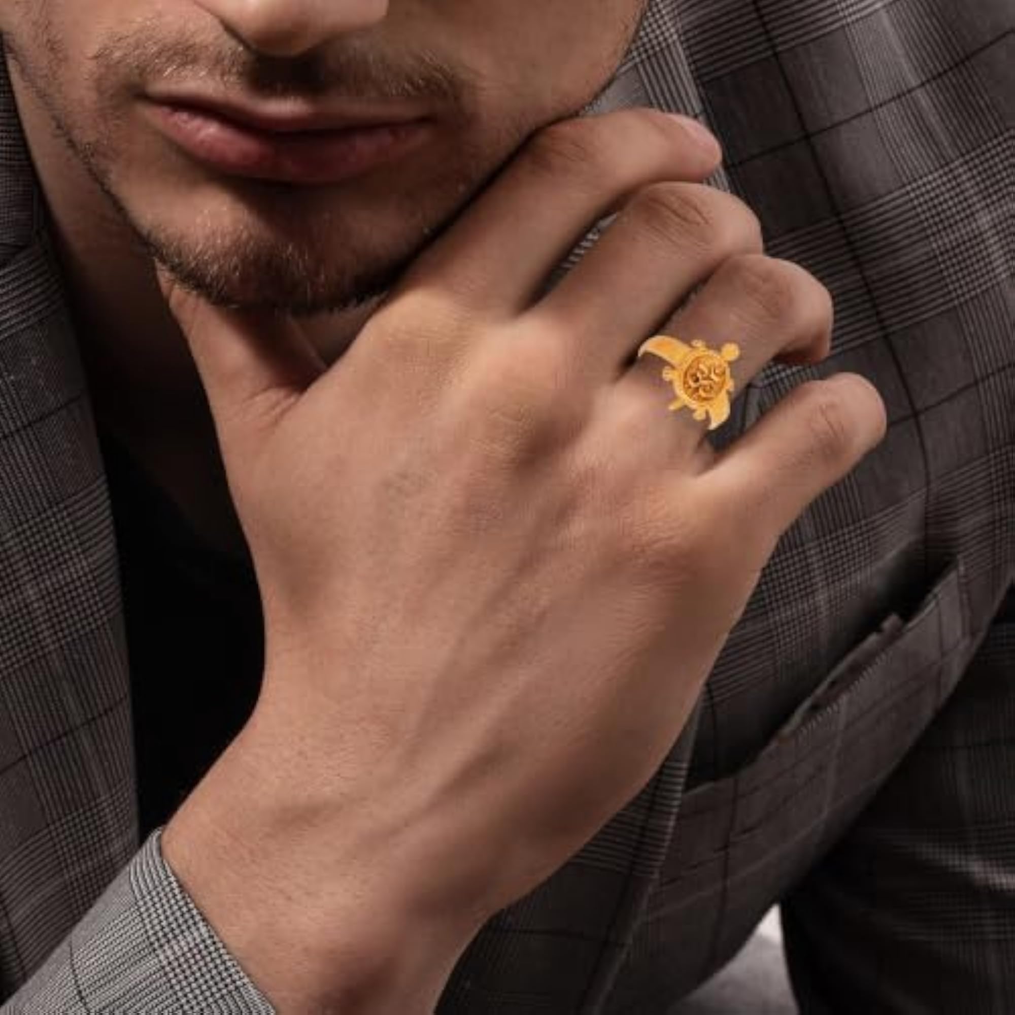 Gold Plated Lord Bholenath Mahakaal Shiva Fashion Ring