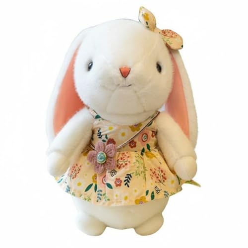 Lapin peluche enfant poupée peluche lapin jaune doudou