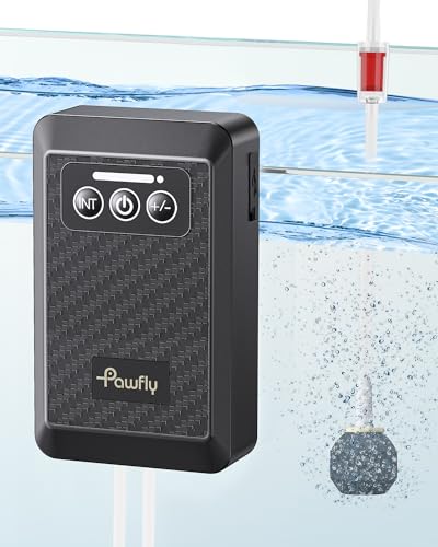 Pawfly Ultra Leise Live Köderbelüfter USB Wiederaufladbare Batterie-Luftpumpe für 40-230 L Ködereimer 190 L/H Tragbare batteriebetriebene Sauerstoffpumpe für Stromausfall im Freien und Fischtransport
