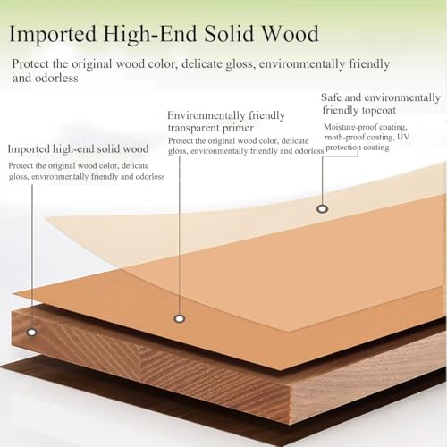 Miniatura 5 de Persianas Venecianas De Madera Estores Horizontales De Madera Para Cortinas De Cocina Cortinas De Parasol De 20-160cm De Ancho Para Oficina Baño Persiana Venecianas De Madera Real Blanca