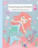 Primary Composition Notebook Grades K-2 Story Journal: Cute Mermaid Draw and Write Journal for Grade K-2 Composition School Exercise Book | 110 Story Pages