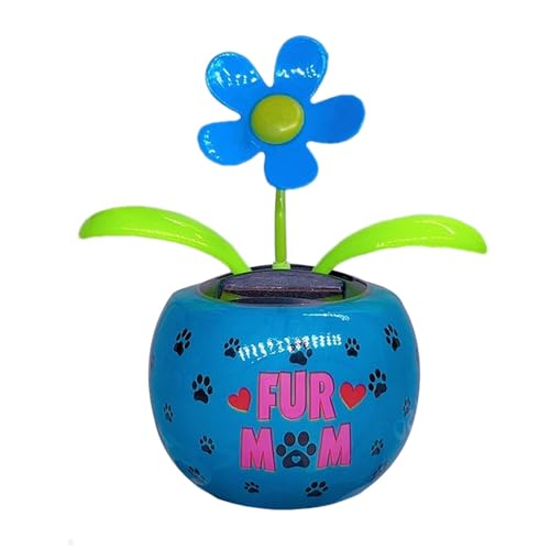 Ornement de fleur de tableau de bord de voiture - Fleur secouante - Décoration solaire en forme de fleur secouée - Décoration de tête oscillante - Pour table de chevet