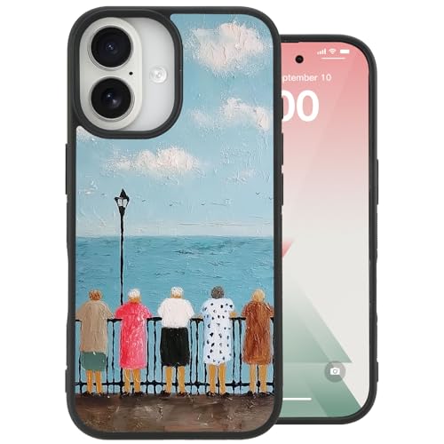 Coque iPhone 16 artistique en TPU fin pour éviter les rayures