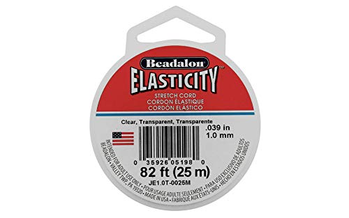 Elasticity 1.0mm Clear Elastic Cord (25 meters)