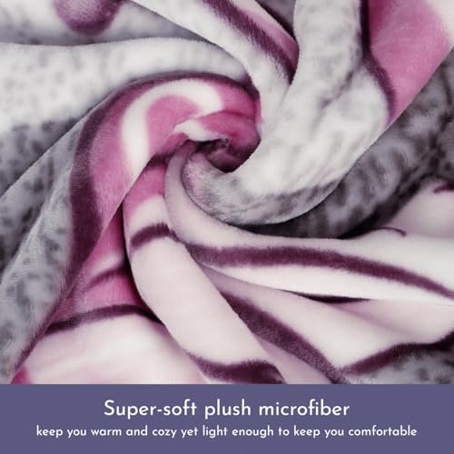 Image of Signature All Season Double Bed Blanket | Super Soft Plush, Lightweight & Cozy | 220 x 240 cm | 2.5 kg | Multi-Color Vibrant Print | Ideal for Winter, AC Use & Gifting (Twilight Petals)