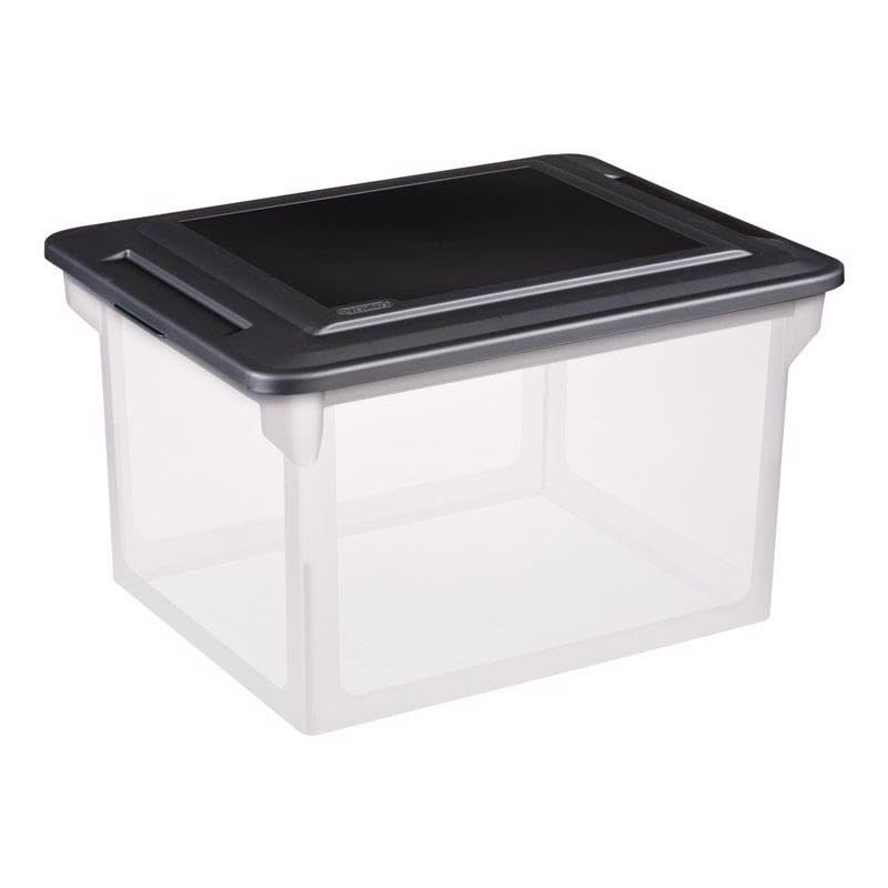 FILE STORAGE BOX CLR/BLK