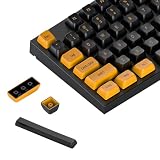 Rdxone PBT Keycaps Set CSA Profile 150 Keys Doubleshot Custom Keycaps for Cherry Gatron MX Switches for 61/64/68/84/87/96/104/108 Mechanical Keyboard Black Orange