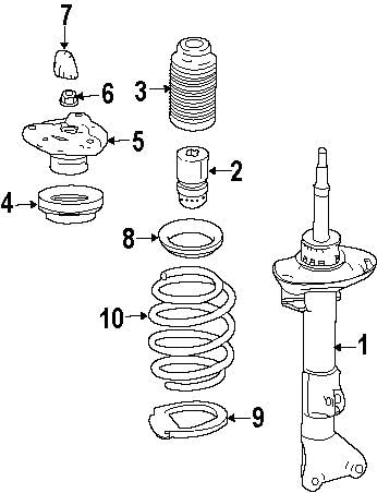 Mercedes-Benz 204 323 29 00, Conjunto de puntal de suspensión