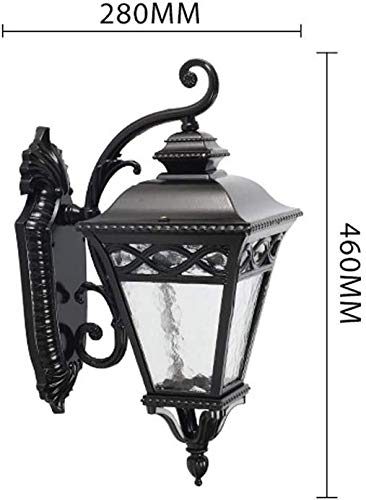 Lanterne murale d'extérieur noire de 45,7 cm pour jardin français - 7