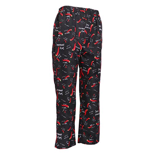 Pantalones Holgados de Cocinero Casual Suelto Transpirable - Chiles, 2XL