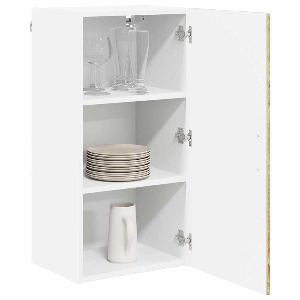 Vidaxl Sonoma Oak Wall Cabinet Lucca 40 X 31 X 80 Cm Engineered Wood