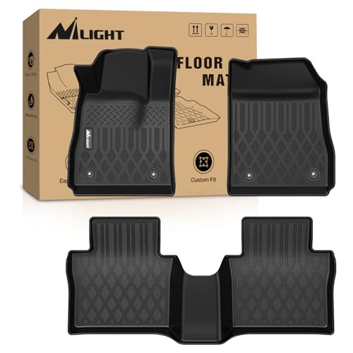 Image of Nilight TPE Floor Mats for Chevy Impala (Not for Vinyl Floors) | 2014 2015 2016 2017 2018 2019 2020 All Weather Custom Fit Heavy Duty Floor Liners