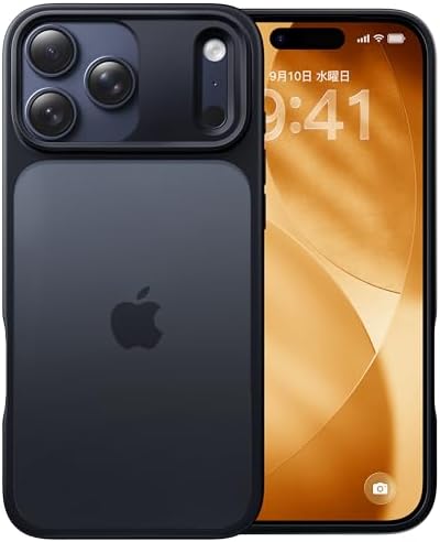 （04:30時点） 【米軍MIL規格・指紋防止】CASEKOO iPhone 17 Pro 用 ケース 耐衝撃 滑り止め 指紋防止 米軍MIL規格 マット仕上げ ストラップホール付き 黄変防止 耐久性 カバー いphone17pro 用ケース 6.3 インチ(マットブラック)