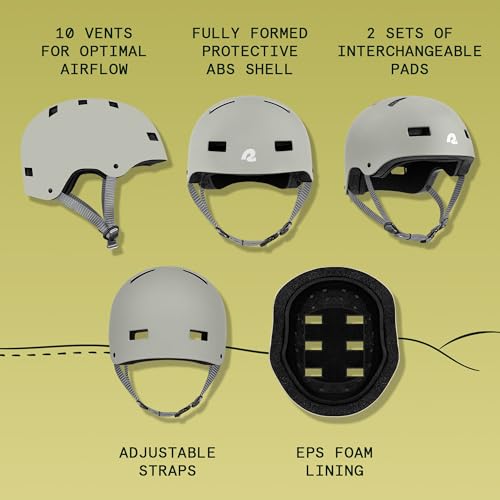 Image of Retrospec Dakota Adult & Youth Bike Helmet - Multi-Sport Protection with ABS Shell, EPS Foam, 10 Vents & Removable Washable Padding for BMX, Skating, and Scooter