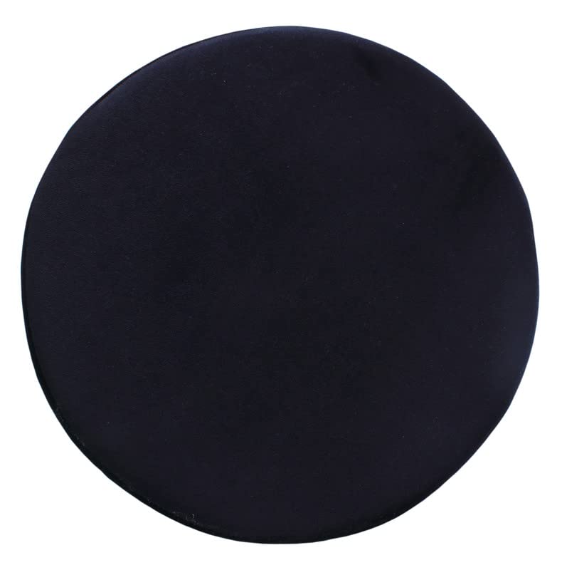 Image of Ottoman Stool for Living Room Foot Rest | Velvet Small Ottoman Foot Stool | Solid Wood Legs | Footstool Puffy for Home, Bedroom & Makeup Table | 16x16x18 Inch, Set of 2 (Black)