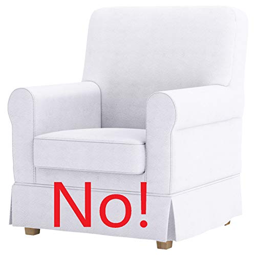Image of Polyester Flax Ektorp Chair Cover Compatible with IKEA Armchair Slipcover | Extra Thicker Poly Flax Fabric Ektorp Chair Cover Replacement Only