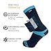 DexShell Coolvent Waterproof Socks – Coolmax Cushioning Lined, Breathable Membrane, Cold & Wet Weather Hiking & Skiing – Blue Stripe Unisex, Mid Calf Medium