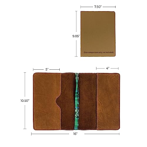 Image of Hide & Drink, Journal Cover Compatible with Moleskine XL (7.5 x 9.75 in) with Strap, Refillable Case, Personal Planner, Full Grain Leather, Handmade Office & Work Essentials, Swayze Suede