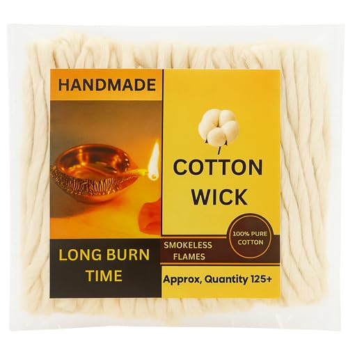 Cotton Wicks for Oil Lamps, Diyas & Candles, Pack of 125